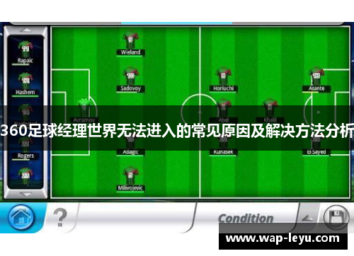 360足球经理世界无法进入的常见原因及解决方法分析