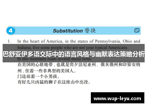 巴舒亚伊多语交际中的语言风格与幽默表达策略分析