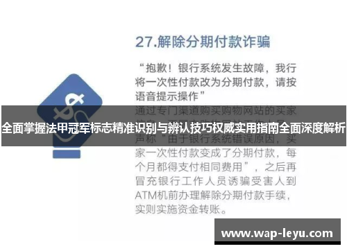 全面掌握法甲冠军标志精准识别与辨认技巧权威实用指南全面深度解析 全面掌握法甲冠军标志精准识别与辨认技巧权威实用指南全面深度解析